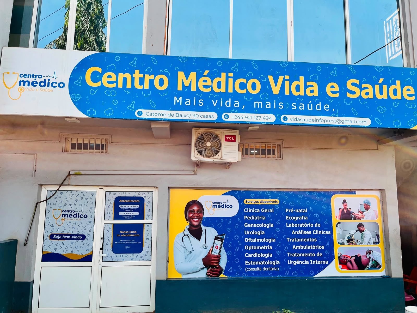 Centro Médico Infoprest — Cuanza Norte — Fachada do Centro Médico